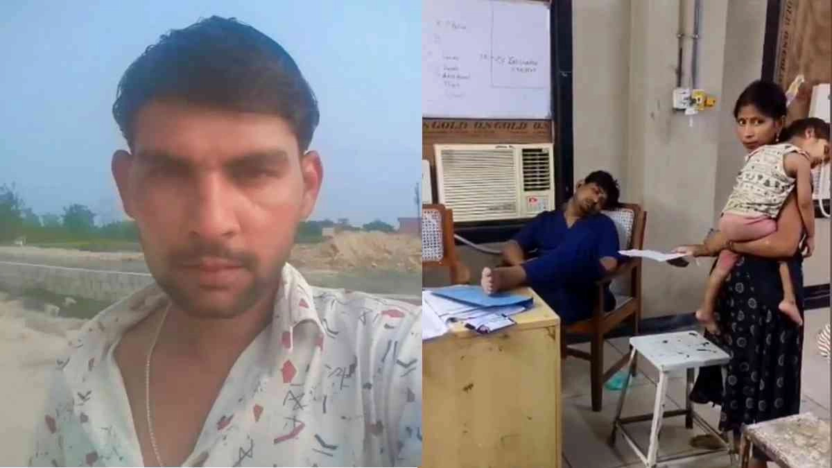 मेरठ मेडिकल कॉलेज में डॉक्टर साहब कुर्सी पर सोने में मस्त