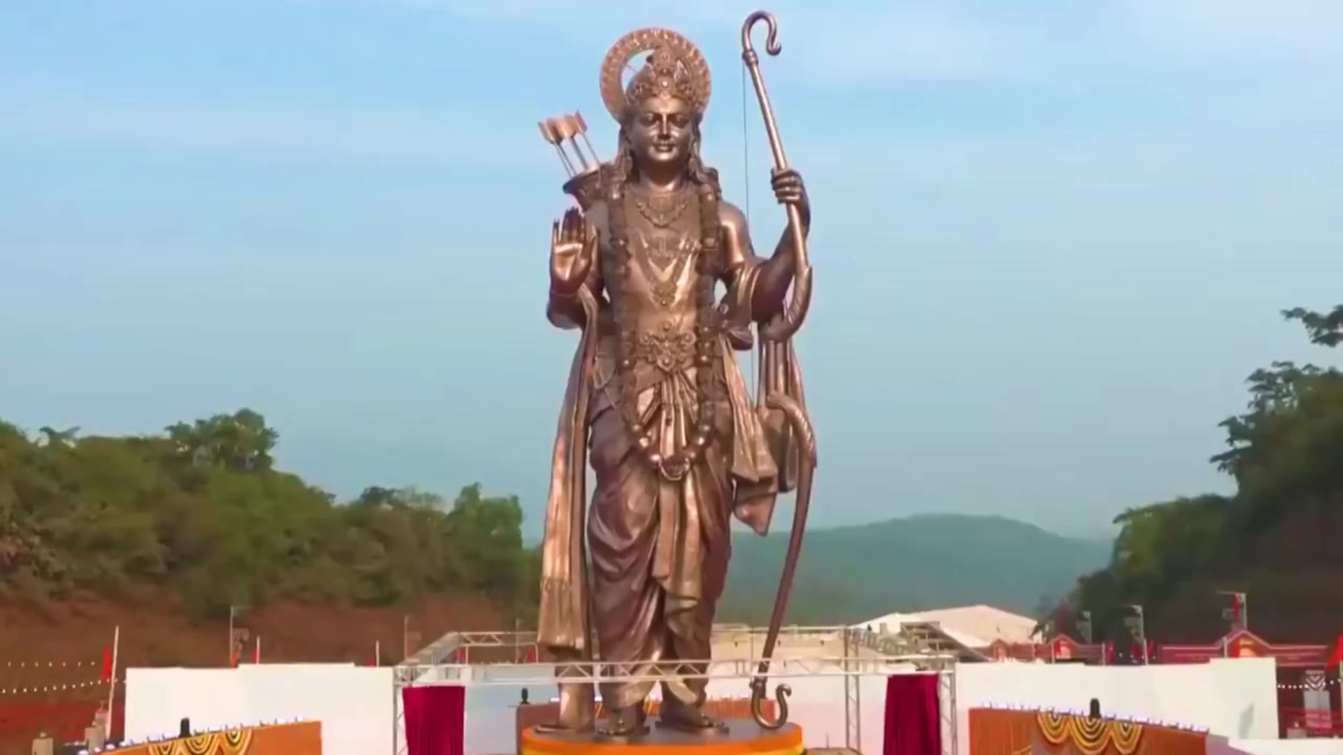 77 foot Lord Ram Bronze Statue in Goa1