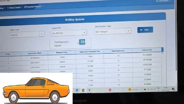 देश का सबसे महंगा गाड़ी नंबर HR 88B 8888