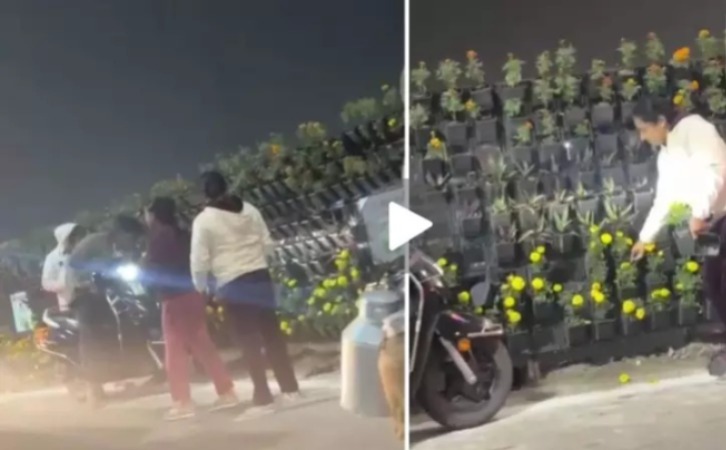 PM मोदी का कार्यक्रम खत्म होने के बाद लोगों ने चुराए सजावटी गमले