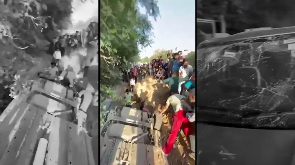 गुरुग्राम में टला बड़ा हादसा, बीच सड़क खुदे गड्ढे में गिरी महिला प्रोफेसर की कार