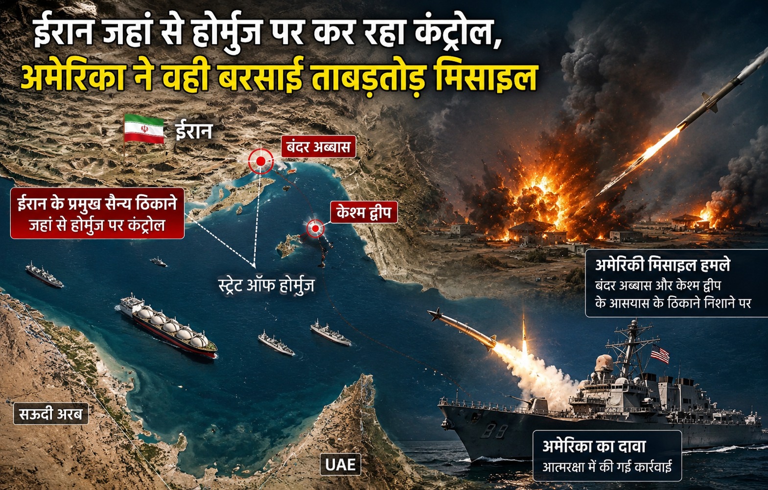 ईरान जहां से होर्मुज पर कर रहा कंट्रोल, अमेरिका ने वही बरसाई ताबड़तोड़ मिसाइल 10 ईरान जहां से होर्मुज पर कर रहा कंट्रोल, अमेरिका ने वही बरसाई ताबड़तोड़ मिसाइल
