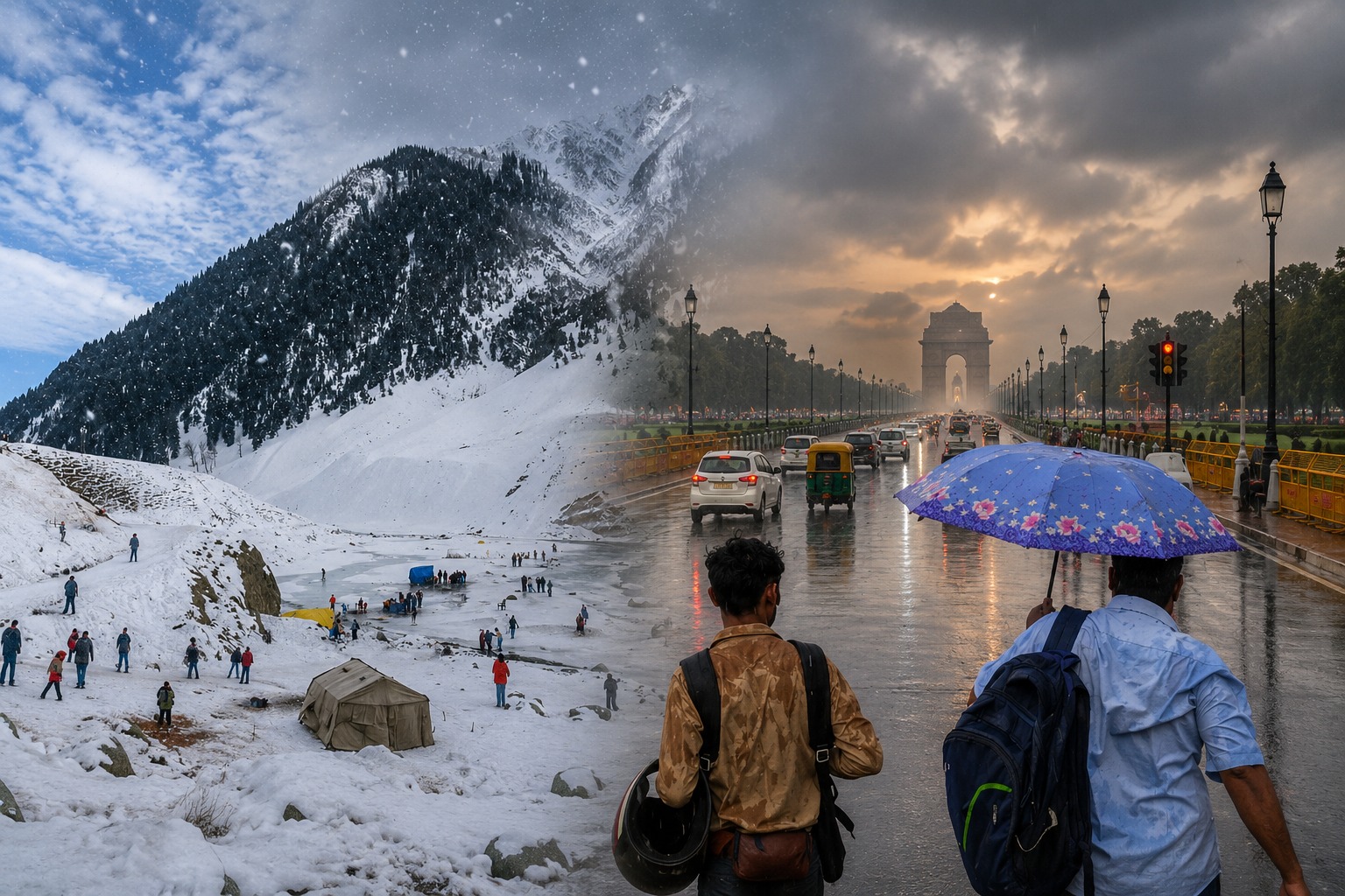 पहाड़ों में बर्फबारी, दिल्ली-एनसीआर में गर्मी से हाल-बेहाल