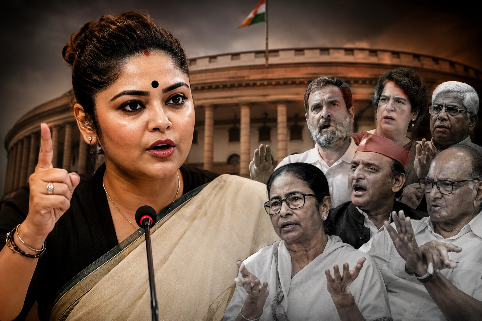 संसद में हंगामे के बीच सायोनी घोष का विपक्ष पर हमला, बोलीं- चर्चा से भागना लोकतंत्र के लिए ठीक नहीं 1 Indian politician leads in parliamentary debate