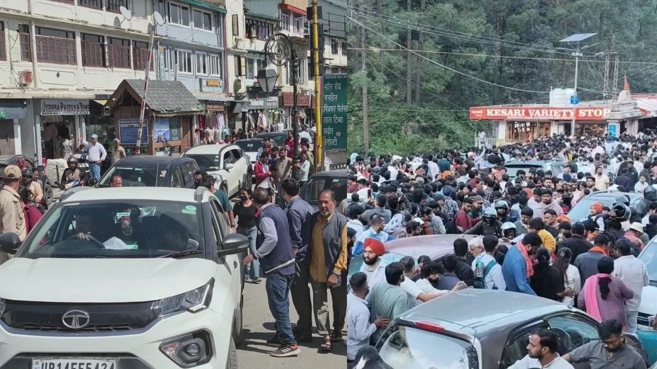 मसूरी से कैंची धाम तक पर्यटकों का सैलाब